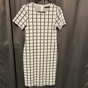 Mikarose Checkered Mini Dress in Gray and Black